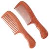 Onedor Handmade 100% Natural Red Sandalwood Hair Combs - Anti-Static Sandalwood Scent Natural Hair Detangler Wooden Comb (Wide Tooth Fine Tooth Set) view 1