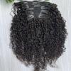 QIRUI 100% Human Hair Clip In Hair Extensions 100g/8pcs Brazilian Virgin Hair Extension Sassy Curly Natural Color For Woman(30inch, 2Set/Lot) view 4