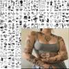 Impressed 48 Sheets Custom Unisex Ignorant Patchwork Temporary Tattoos - Small Semi Permanent Minimalist Black Fake Flash Tattoo for Women and Men - Micro Tiny Adult Hand, Sleeve, Finger Tat for Teens view 1