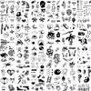 Impressed 48 Sheets Custom Unisex Ignorant Patchwork Temporary Tattoos - Small Semi Permanent Minimalist Black Fake Flash Tattoo for Women and Men - Micro Tiny Adult Hand, Sleeve, Finger Tat for Teens view 4