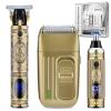 Dumite Hair Clippers for Men,Professional Cordless Barber Trimmer Set,Nose and Ear Hair Trimmer with Razor Replacement Head,USB Rechargeable Hair Cutting Grooming Kit-LED Display (Gold-1) view 1