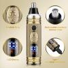 Dumite Hair Clippers for Men,Professional Cordless Barber Trimmer Set,Nose and Ear Hair Trimmer with Razor Replacement Head,USB Rechargeable Hair Cutting Grooming Kit-LED Display (Gold-1) view 3