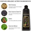 BELEZALIB Instant Black Hair Dye Shampoo for Gary Hair, Permanent Hair Color Shampoo for Women & men, 3 in 1 Herbal Ingredients 500ml view 4