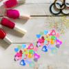 Beavorty Nail Art Sequins Colors Heart-Shaped Glitter for Manicure for Nail Decoration and Makeup Crafting Solid Hollow Hearts view 3