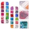 Beavorty Nail Art Sequins Colors Heart-Shaped Glitter for Manicure for Nail Decoration and Makeup Crafting Solid Hollow Hearts view 4