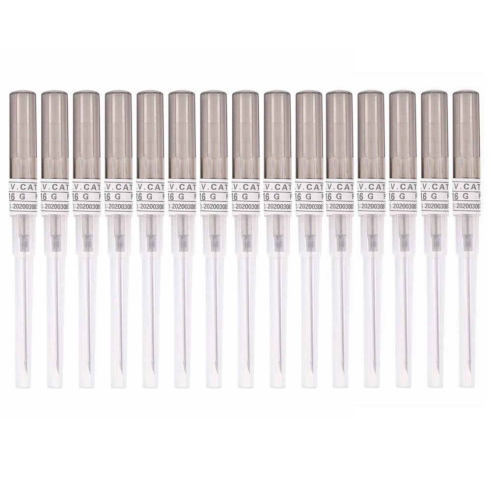 Piercing Needles,15PCS 16G IV Catheter Needles 16 Gauge Disposable Stainless Steel Hollow Body Piercing Needles for Ear Nose Belly Navel Nipple Piercing