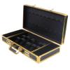 Titunjian Barber Case Professional Barber Carrying Case With Code Lock Portable Barber Travel Case Stylist Tool Box for Clippers Trimmers Shears Scissors Comb Blade Styling Tools (Black Gold) view 1