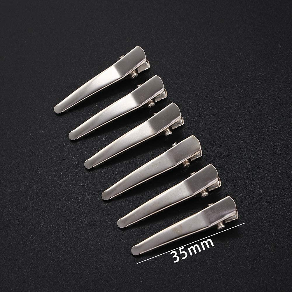 10pcs Alligator Hair Clips, Metal Hair Clips,Hairdressing Salon Hair Grip DIY Accessories Hairpins for Women(35mm)