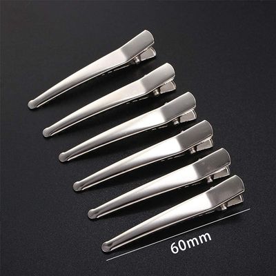 10pcs Alligator Hair Clips, Metal Hair Clips,Hairdressing Salon Hair Grip DIY Accessories Hairpins for Women(60mm)