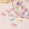 Katfan 60 Pieces 3D Aurora Ice Cube Nail Charms Shiny Light Change Glass Rhinestones Flatback Gems Glitter Studs Diamond Crystal for Girl Jewelry Making Crafts Manicuring Home(6x10mm) view 4