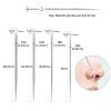 Aumeo G23 Titanium Threadless Piercing Taper 14G 16G 18G Piercing Insertion Pin Taper for Nose Lip Monroe Ear Tragus Helix Push in Body Piercing Stretching Kit Assistant Tool (Straight-18G) view 2