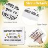 100 Pcs Inspirational Gifts for Girls Women Travel Cheer Makeup Bag Bulk Loved Quotes Cosmetic Bags with Zipper Thank You Encouragement Birthday Gift Bag for Nurse Teacher Friend (You're Awesome) view 2