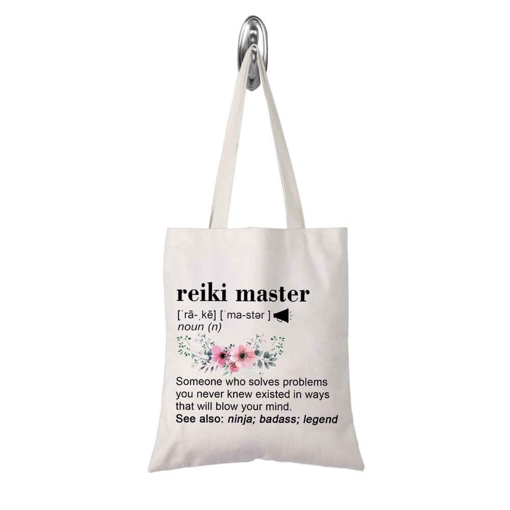 TSOTMO Reiki Master Gift Reiki Healing Teacher Appreciation Gift Zipper Pouch Makeup Bag (reiki master tote)