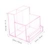 FRCOLOR Nail Drill Bits Holder Stand Display Organizer with Holes Transparent Storage Box for Nail Art Polishing Grinding Drill Bit (Pink) view 3