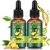 Biotin Hair Growth Serum for Hair Loss Regrowth Treatment for Women & Men, 100% Pure Natural Ginger Essential Oil, 2 Fl Oz / 30ML (2 PCS) view 1