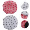 Healeved Shower Cap 2pcs Bathing Reusable Shower Caps Three Layers Silky Satin Shower Cap Bathing Bonnets for Long Short Hair Women Men view 3