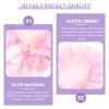Beavorty Bowknot Satin Bonnet Bath Cap for Women and Girls Extra Large Shower Cap with Elastic Design Comfortable and Stylish Hair for Spa Makeup and Sleep view 3