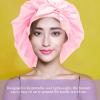 Beavorty Bowknot Satin Bonnet Bath Cap for Women and Girls Extra Large Shower Cap with Elastic Design Comfortable and Stylish Hair for Spa Makeup and Sleep view 4