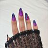 ALIEN BADDIE Press-On Nails by Lavaa Beauty | Medium Almond | Blue Purple Pink Ombr Chrome Nails view 1