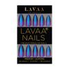 ALIEN BADDIE Press-On Nails by Lavaa Beauty | Medium Almond | Blue Purple Pink Ombr Chrome Nails view 2