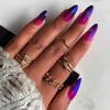 ALIEN BADDIE Press-On Nails by Lavaa Beauty | Medium Almond | Blue Purple Pink Ombr Chrome Nails view 3