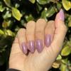 PRETTY GIRL Press-On Nails by Lavaa Beauty | Short Almond | Lilac Purple Shimmer Almond Nails view 3