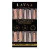 NUDE BABE Press-On Nails by Lavaa Beauty | Extra-Long Coffin | Nude & Silver Coffin Nails with Gems view 1
