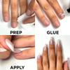 BASIC B Press-On Nails by Lavaa Beauty | Medium Almond | Nude Pink Matte Almond Nails view 4
