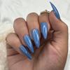BLUE ATTITUDE Press-On Nails by Lavaa Beauty | Long Stiletto | Glossy Blue Stiletto Nails view 1
