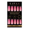 HOTTIE PINK OMBR Press-On Nails by Lavaa Beauty | Long Coffin | Pink Ombr Matte Finish view 2