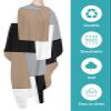 Brown Black Grey Barber Cape for Men/Women, Hair Cutting Cape with Adjustable Snap Closure, Middle Century Irregular Geo Abstract Art Haircut Cape Professional Salon Capes for Hair Stylist 55"x63" view 2