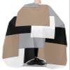 Brown Black Grey Barber Cape for Men/Women, Hair Cutting Cape with Adjustable Snap Closure, Middle Century Irregular Geo Abstract Art Haircut Cape Professional Salon Capes for Hair Stylist 55"x63" view 3