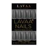 BLACK COFFIN Press-On Nails by Lavaa Beauty | Long Coffin | Matte Black Coffin Nails view 2