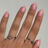 MADEMOISELLE Press-On Nails by Lavaa Beauty | Short Round | Baby Pink Sheer Glazed Almond Nails view 3