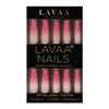 BUBBLEGUM FRENCH Press-On Nails by Lavaa Beauty | Extra-Long Coffin | Glossy Pink French Ombr Nails view 2