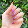 MOOD SWINGS Press-On Nails by Lavaa Beauty | Medium Almond | Orange Pink Ombr Nails view 1