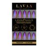 MOOD SWINGS Press-On Nails by Lavaa Beauty | Medium Almond | Orange Pink Ombr Nails view 2