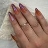 MOOD SWINGS Press-On Nails by Lavaa Beauty | Medium Almond | Orange Pink Ombr Nails view 3