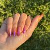 MOOD SWINGS Press-On Nails by Lavaa Beauty | Medium Almond | Orange Pink Ombr Nails view 4