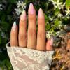 PASTEL DREAMS Press-On Nails by Lavaa Beauty | Medium Almond | Glossy Pastel Color Swirl on Nude Base view 1