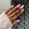PASTEL DREAMS Press-On Nails by Lavaa Beauty | Medium Almond | Glossy Pastel Color Swirl on Nude Base view 4