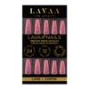 HOT COMMODITY Press-On Nails by Lavaa Beauty | Long Coffin | Purple Chrome Coffin Nails view 2