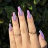 HOT COMMODITY Press-On Nails by Lavaa Beauty | Long Coffin | Purple Chrome Coffin Nails view 3