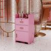 SSLine Modern Salon Station Pink Floor Stand Styling Sation Wood Salon Cabinet for Hair Stylist Barber Shop Classic Beauty Spa Storage Table with Drawers,Cupboard and Tool Insert Holes view 3