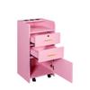 SSLine Modern Salon Station Pink Floor Stand Styling Sation Wood Salon Cabinet for Hair Stylist Barber Shop Classic Beauty Spa Storage Table with Drawers,Cupboard and Tool Insert Holes view 4