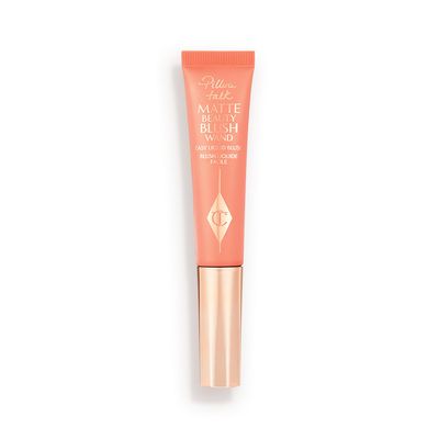 Charlotte Tilbury Pillow Talk Matte Liquid Blush Wand - Matte Blush for Cheeks with Cushion Applicator - Infused with Lumi-Blur Technology for a Light-Reflecting, Soft-Focus Effect - Peach Pop