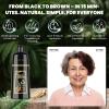 BELEZALIB Instant Black Hair Dye Shampoo for Women Man Hair Color Shampoo for Gray Hair - 100% Gray Coverage - Natural Plant Hair Dye 3 in 1, 16.9Fl OZ view 3