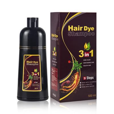 BELEZALIB Instant Dark Brown Hair Dye Shampoo for Women, Hair Color Shampoo for Gray Hair, 3 in 1-100% Gray Coverage - Natural Plant Ingredients, 16.9OZ/500ML