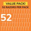 BIC Sensitive Disposable Razors for Men, Long-Lasting 1 Blade Razors for Sensitive Skin, 52 Count Shaving Razors view 2