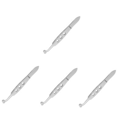 Baluue 4pcs Stainless Steel Massage Professional Meibomian Gland for Treatment Non- Grip Smooth Edges for Safe Use
